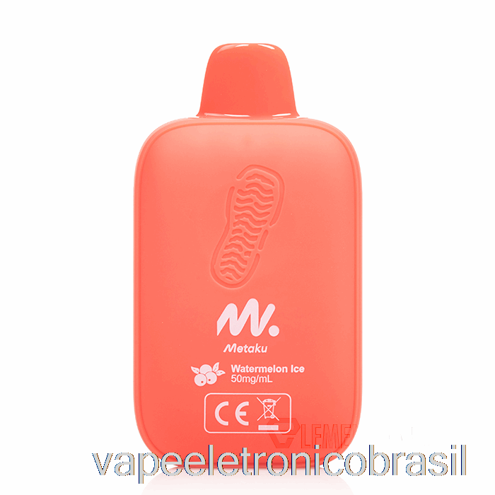 Vape Eletrônico Metaku Moonwalk 9000 Descartável Melancia Gelo